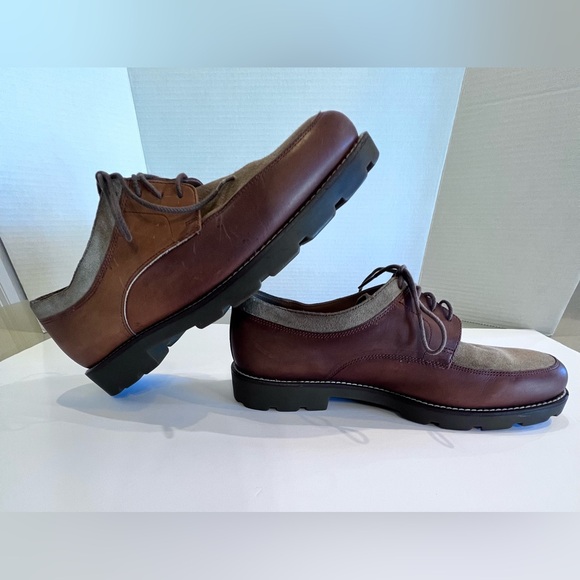 Polo Ralph Lauren Vintage Men's Brown and Tan Oxfords Sz 10 1/2 - Picture 7 of 16